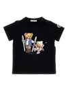 Moncler Bears-motif Cotton T-shirt In Blue