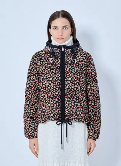 Moncler Becfigue Hooded Down Jacket In Multicolour
