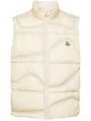 Moncler Tayrona White Nylon Short Waistcoat Men In Neutrals
