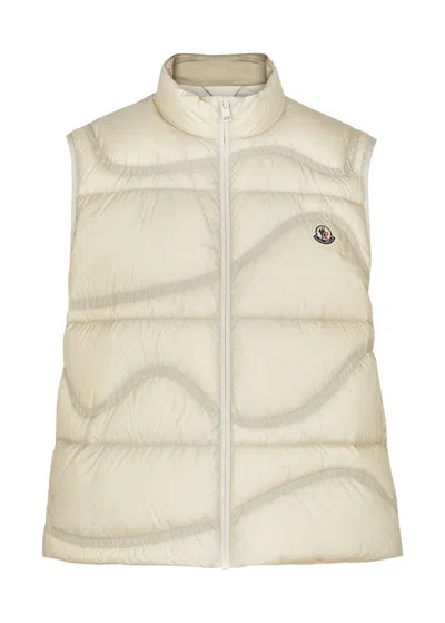 Moncler Beidaihe Quilted Shell Gilet In Cream