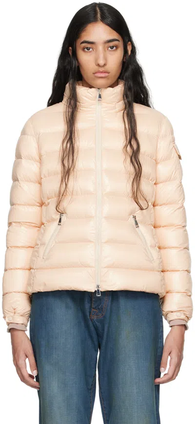 Moncler Beige Badyf Down Jacket In 21g Pink