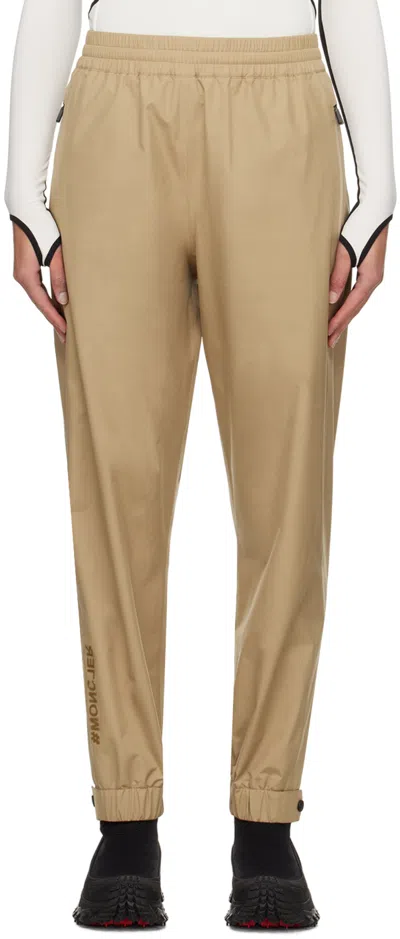 Moncler Beige Bonded Lounge Pants In 226 Dijon