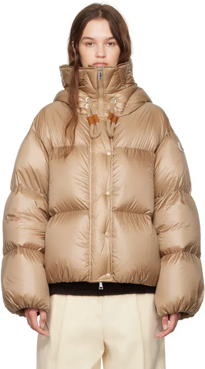 Moncler Beige Borey Down Jacket In 206 Beige