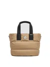 Moncler Beige Caradoc Mini Tote Bag In Beige