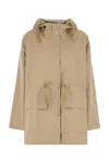 Moncler Beige Cotton Blend Gaillon Parka In Multi
