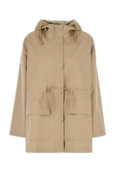 Moncler Beige Cotton Blend Gaillon Parka