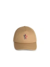 Moncler Beige Cotton Cap In Neutrals