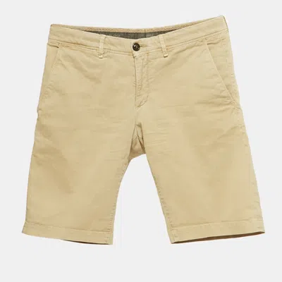 Pre-owned Moncler Beige Cotton Gabardine Bermuda Shorts S