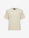 Moncler Grenoble Women Beige Cotton Logo T-shirt