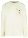 Moncler Sweatshirt En Coton In Beige