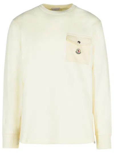 MONCLER MONCLER BEIGE COTTON SWEATSHIRT