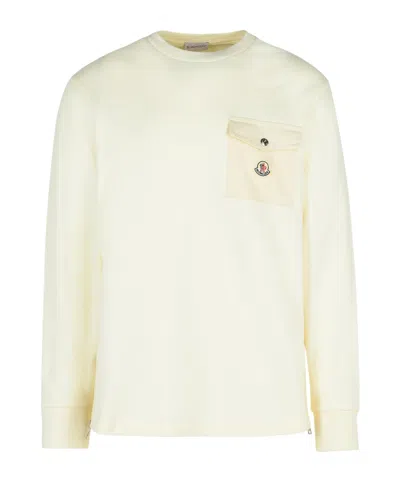 MONCLER MONCLER LOGO PATCH CREWNECK SWEATSHIRT