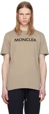 Moncler Cotton Crew Neck T-shirt With Velvet Print In 22e