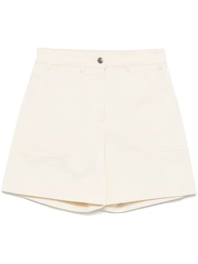 MONCLER BEIGE GABARDINE SHORTS