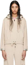 Moncler Beige Half-zip Jacket In 21p Pink