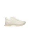 Moncler Beige Leather Low Top Sneakers In Neutral