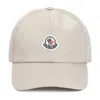 MONCLER BEIGE LOGO PATCH BASEBALL CAP