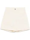 Moncler Cotton Gabardine Bermuda Shorts Clothing In Beige