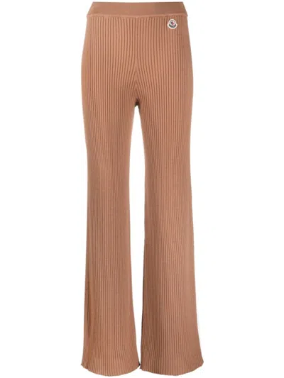 MONCLER BEIGE LOGOED TROUSER