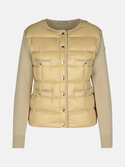 Moncler Beige Nylon Blend Sweater