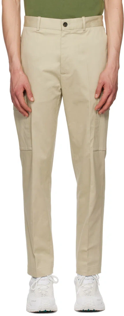 Moncler Beige Patch Cargo Pants In 21l Light Beige