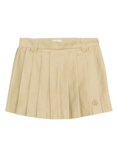 MONCLER BEIGE PLEATED SKIRT