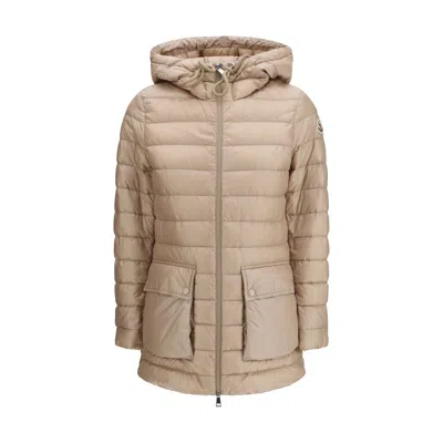 Moncler Beige Polyamide Coat In Neutral