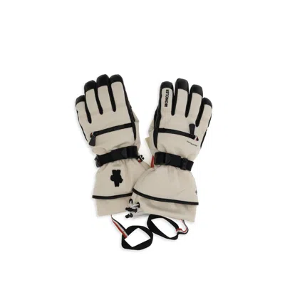 Moncler Beige Polyamide Gloves In Neutral