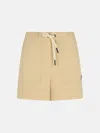 Moncler Beige Polyester Shorts In Beige