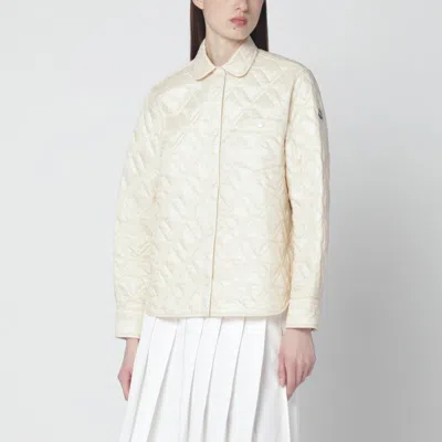 Moncler Beige Quilted Shirt In Neutral