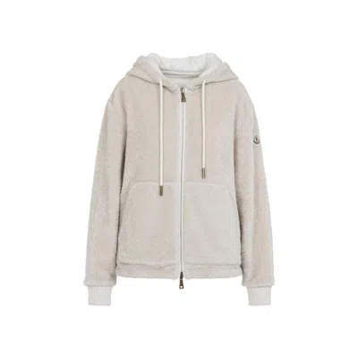 MONCLER BEIGE REVERSIBLE HOODIE