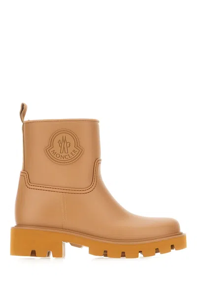 Moncler Ankle-length Waterproof Boots With Drawstring Closure In Brown