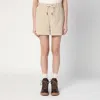 Moncler Grenoble Shorts With Logo Patch In Neutral