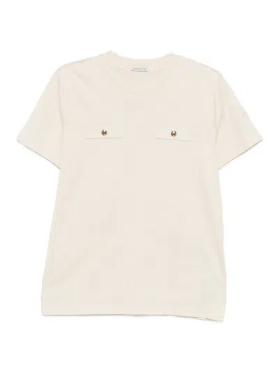 Moncler Kids' Beige Short-sleeve T-shirt By In Neutral