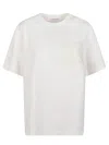 Moncler Beige Solid Crew Neck T-shirt In Beige
