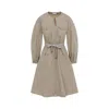 Moncler Beige Solid Mini Dress In Beige