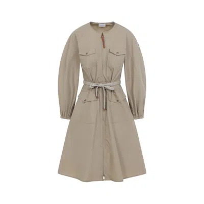 Moncler Beige Solid Mini Dress