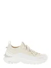 Moncler Trailgrip Lite3 Nubuck And Suede Sneakers In White