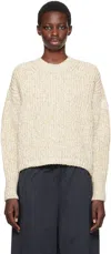 MONCLER BEIGE VIRGIN WOOL SWEATER