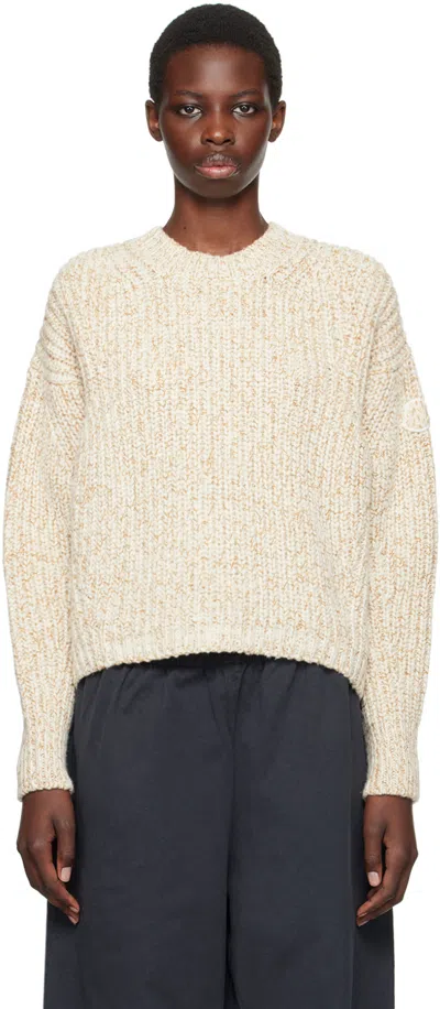 Moncler Wool-blend Sweater In Neutral