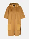 Moncler Beige Wool Cape In Beige