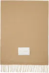 Moncler Beige Wool Felt Scarf In 513