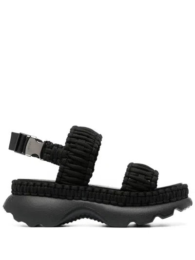 Moncler Belay Woven Sandals In 999