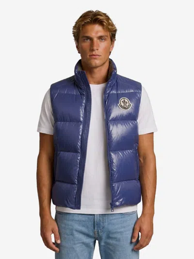 Moncler Belice Padded Gilet In Blue
