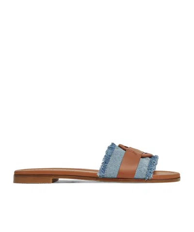 MONCLER MONCLER BELL DENIM SLIDES