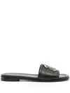 MONCLER BELL LEATHER FLAT SANDALS