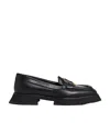 Moncler Bell Leather Loafers In Black