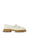 Moncler Bell Logo Loafers In White