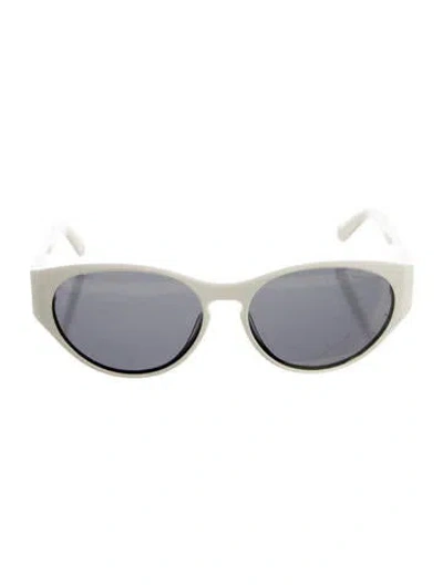 Pre-owned Moncler Bellejour Cat-eye Sunglasses In White
