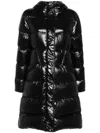 Moncler Women Bellevue Long Down Jacket In Black